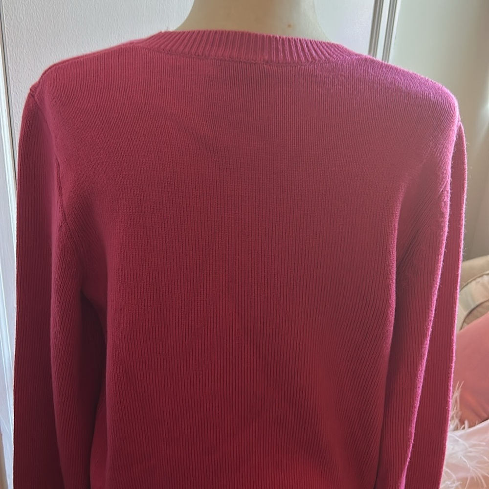 Kate Spade Embellished Bow Sweater Sz. Lg EUC - Picture 9 of 12